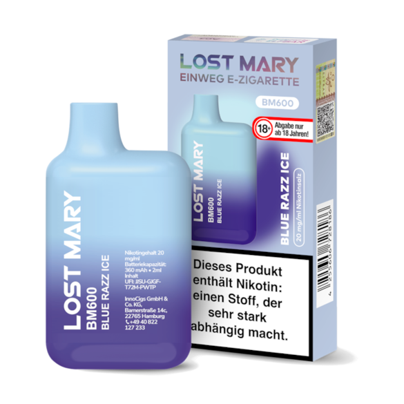Lost Mary Blue Razz Ice BM600