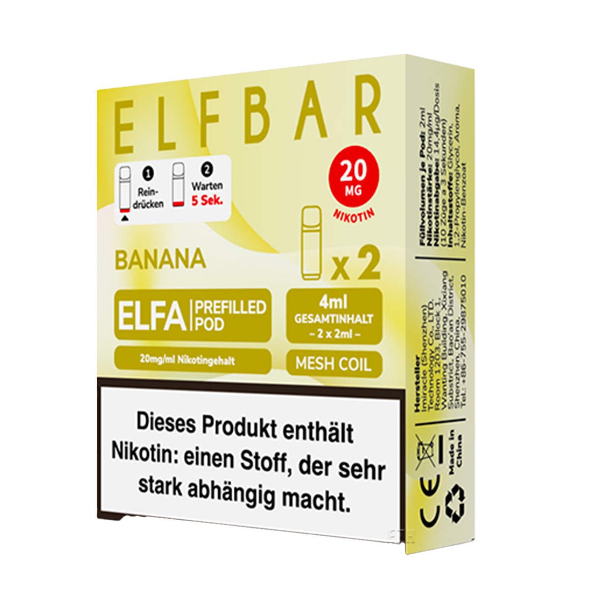 elfbar elfa kaufen Elf Bar Elfa 2er Pod Banana | Gratis Versand