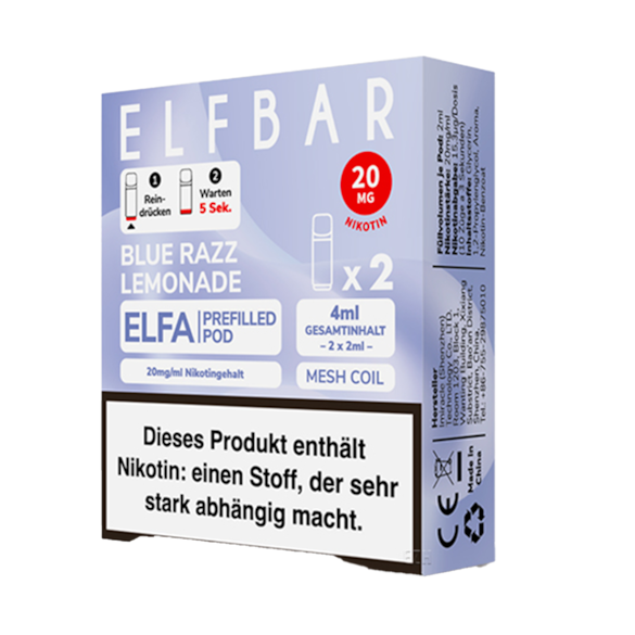 Elf Bar Elfa 2er Pod Blue Razz Lemonade
