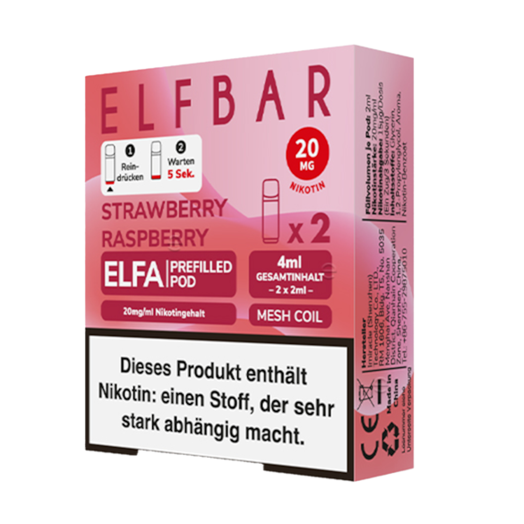 Elf Bar Elfa 2er Pod Strawberry Raspberry