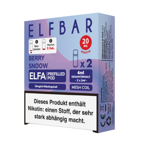 Elf Bar Elfa 2er Pod Blueberry Snow