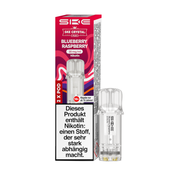 SKE Crystal Plus 2er Pod 600 Blueberry Raspberry
