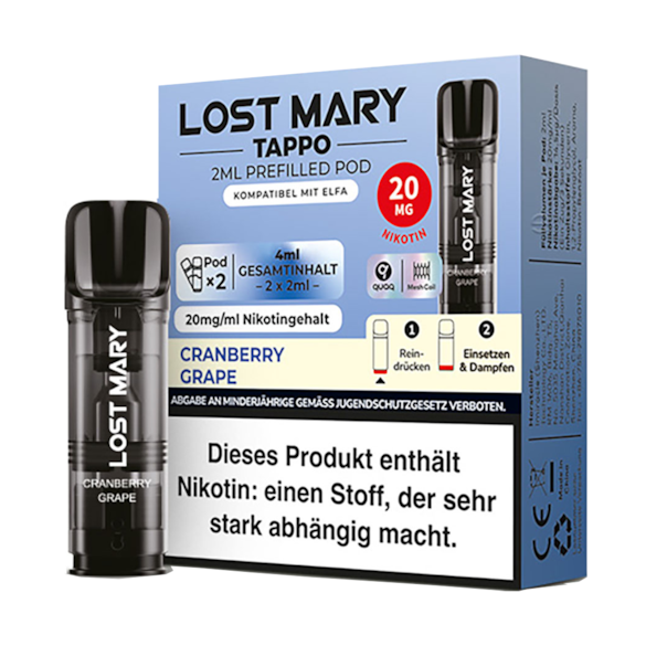 Lost Mary Tappo 2er Pods Cranberry Grape