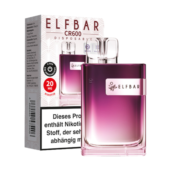 Elf Bar Crystal CR600 Strawberry Raspberry Cherry
