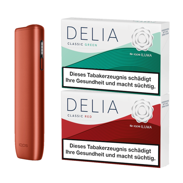 IQOS ILUMA i One + DELIA Terracotta Green