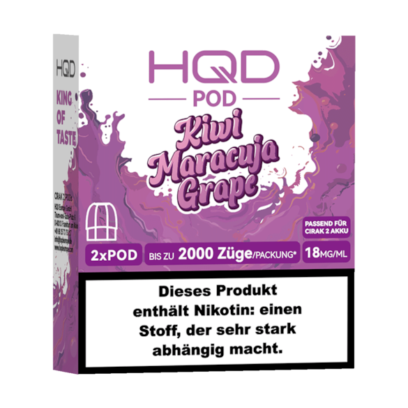 HQD CIRAK 2 Kiwi Maracuja Grape 2er Pod