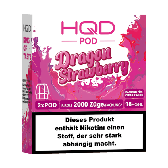 HQD CIRAK 2 Dragon Strawberry 2er Pod