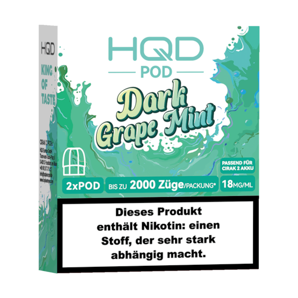 HQD CIRAK 2 Dark Grape Mint 2er Pod