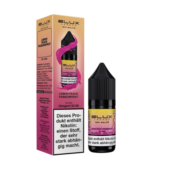 Elux Liquid Lemon Peach Passion Nic Salt