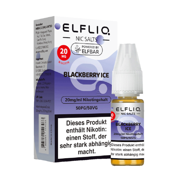 ELFLIQ Liquid Blackberry Ice Nic Salt