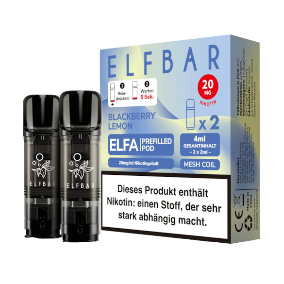 Elf Bar Elfa Blackberry Lemon 2er Pod